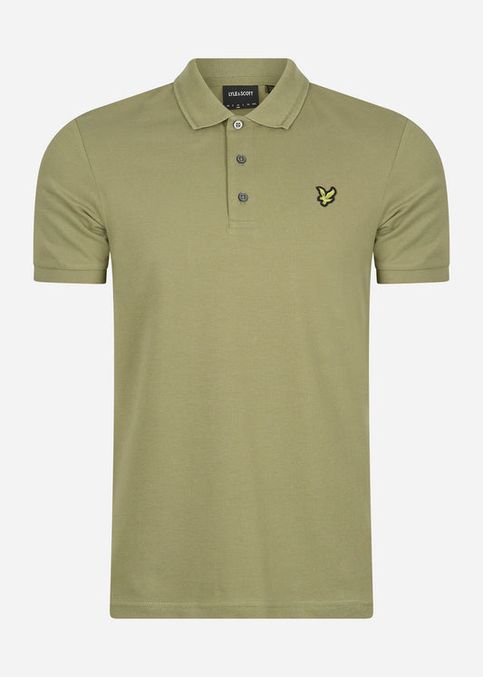 Crest tipped polo shirt - seaweed