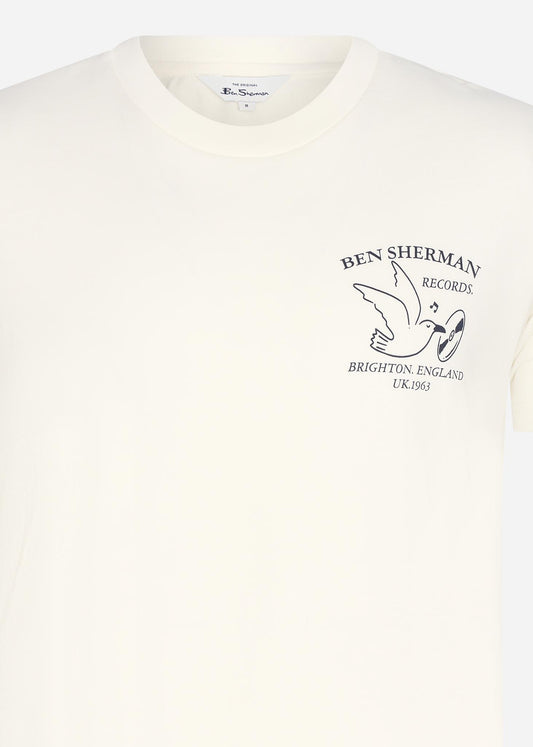 Ben Sherman T-shirts  Brighton records - ivory 