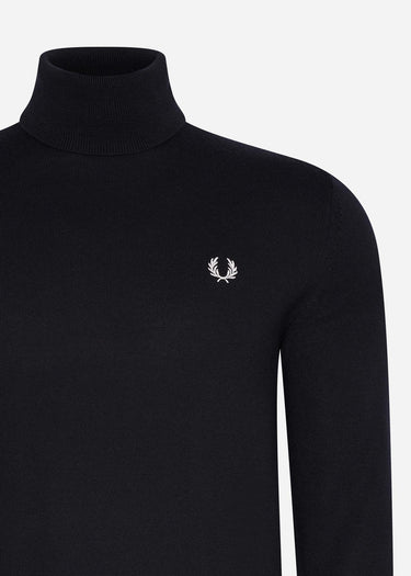 Fred Perry Truien  Roll neck jumper - black 