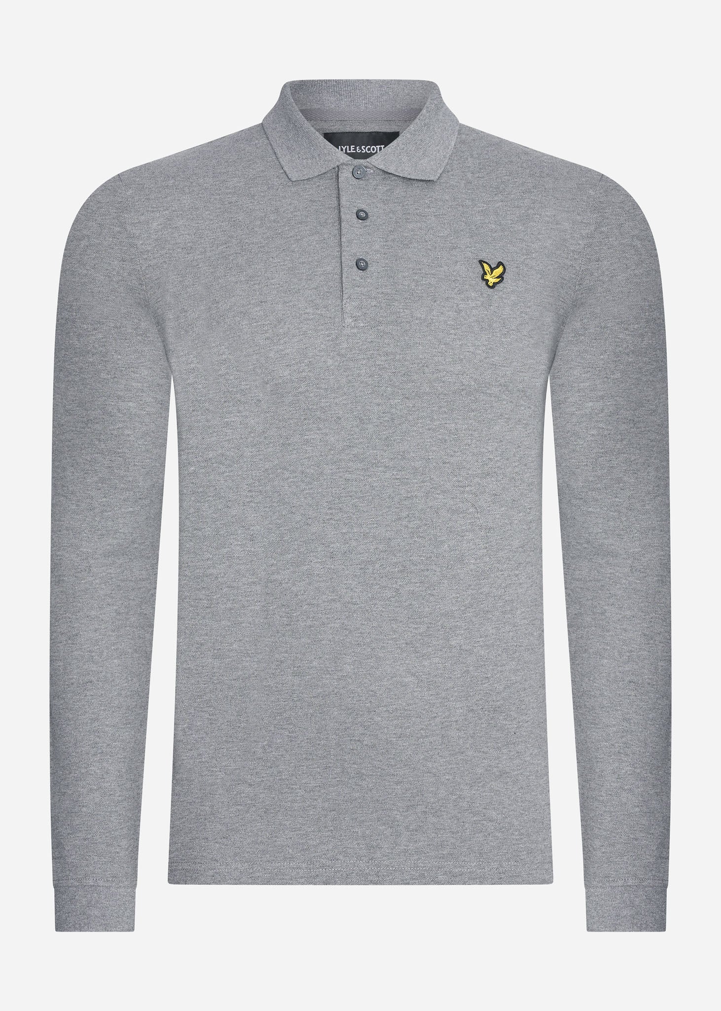 Lyle & Scott Longsleeve Polo's  LS polo shirt - mid grey marl 