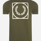 fred perry t-shirt logo back print