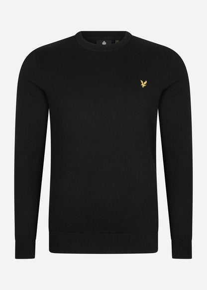 Lyle & Scott Truien Cotton merino crew neck jumper - jet black