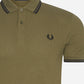 fred perry polo uniform green