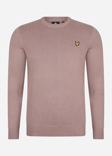 Lyle & Scott Truien  Cotton crew neck jumper - hutton pink 