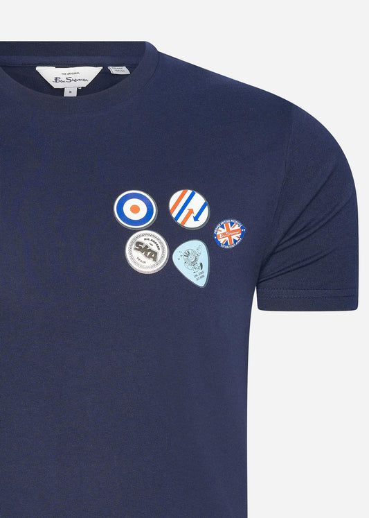 Ben Sherman T-shirts  Mod badge print tee - marine 
