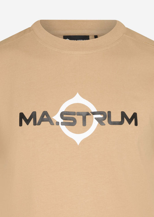 MA.Strum T-shirts  SS logo print tee - sand 