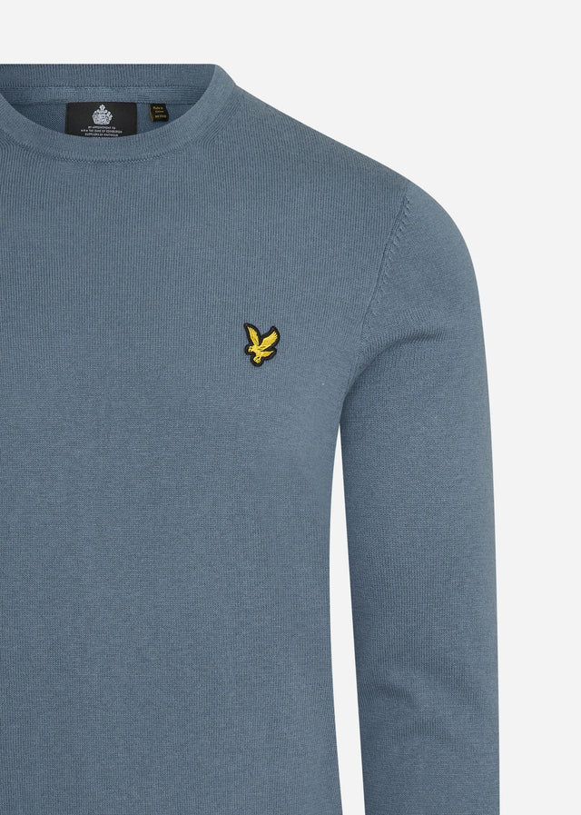 Lyle & Scott Sweaters  Cotton merino crew jumper - slate blue 