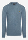 Lyle & Scott Truien  Cable jumper - slate blue marl 