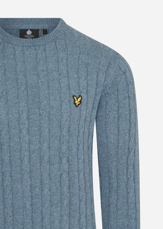 Lyle & Scott Sweaters  Cable jumper - slate blue marl 