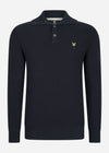 Lyle & Scott Truien  Chunky rib button neck - dark navy 