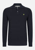 Lyle & Scott Truien  Chunky rib button neck - dark navy 