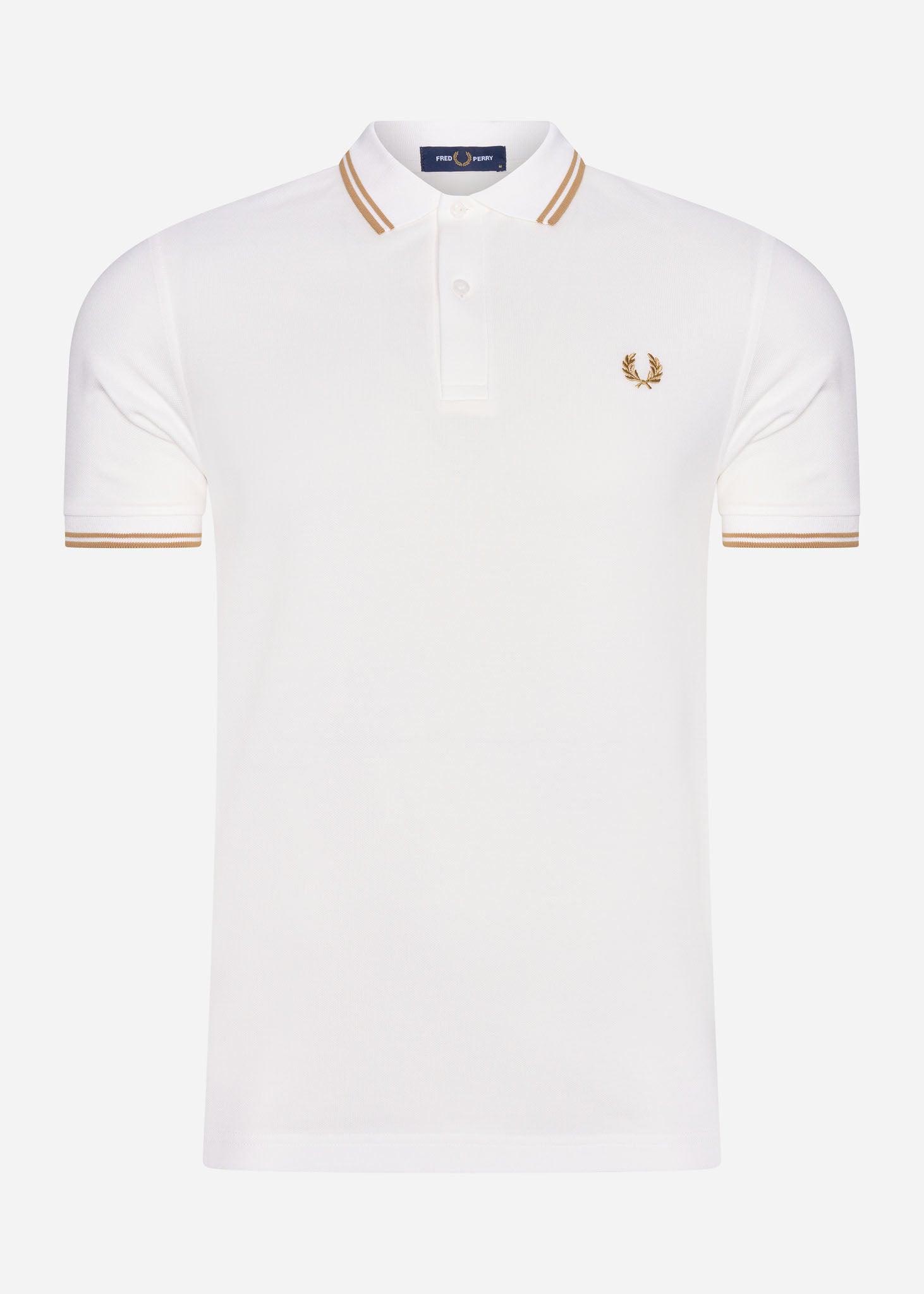 Fred Perry Polo's  Twin tipped fred perry shirt - snow white desert desert 