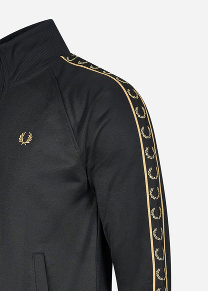 Fred Perry Vesten  Seasonal taped track jacket - black gold 