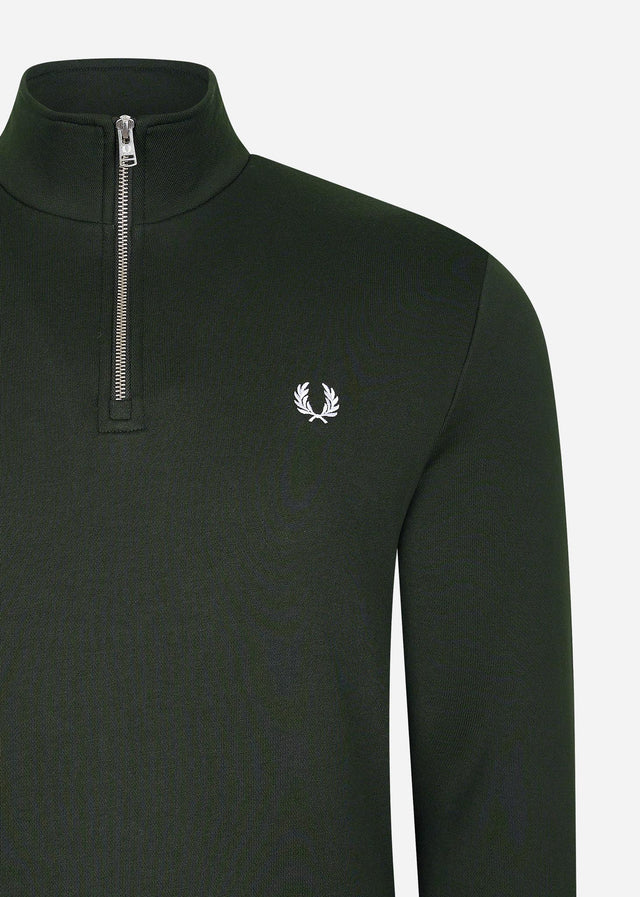 Fred Perry Sweaters  Half zip sweatshirt - night green 