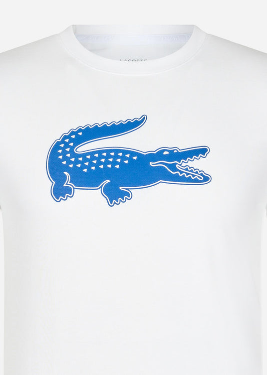 lacoste t-shirt wit met blauw lacoste logo