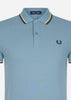 Fred Perry Polo's  Twin tipped fred perry shirt - ash blue golden hour navy 