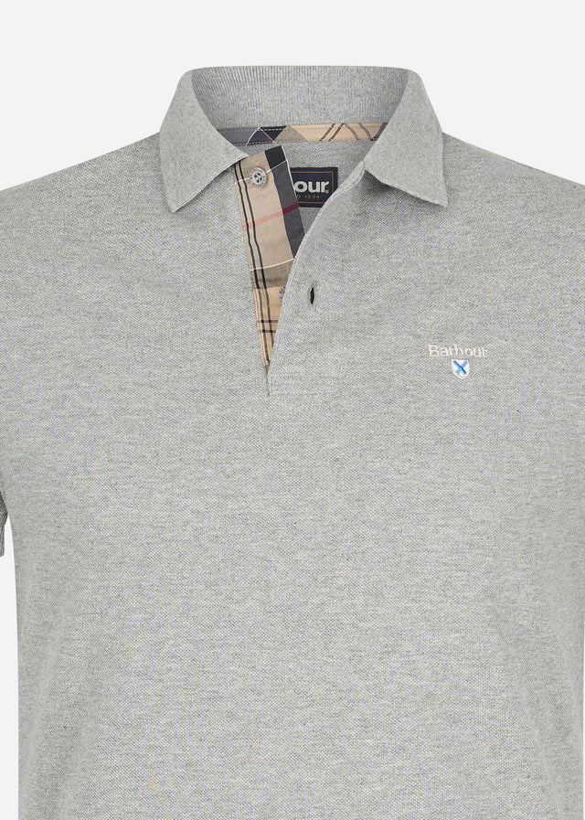Barbour Polos  Tartan pique polo - grey marl 