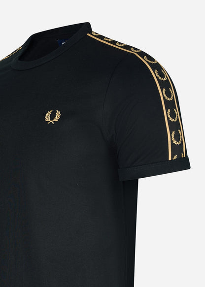 Fred Perry T-shirts  Contrast tape ringer t-shirt - black gold 