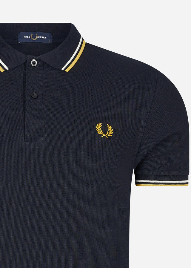 Fred Perry Polos  Twin tipped fred perry shirt - navy ecru golden hour 