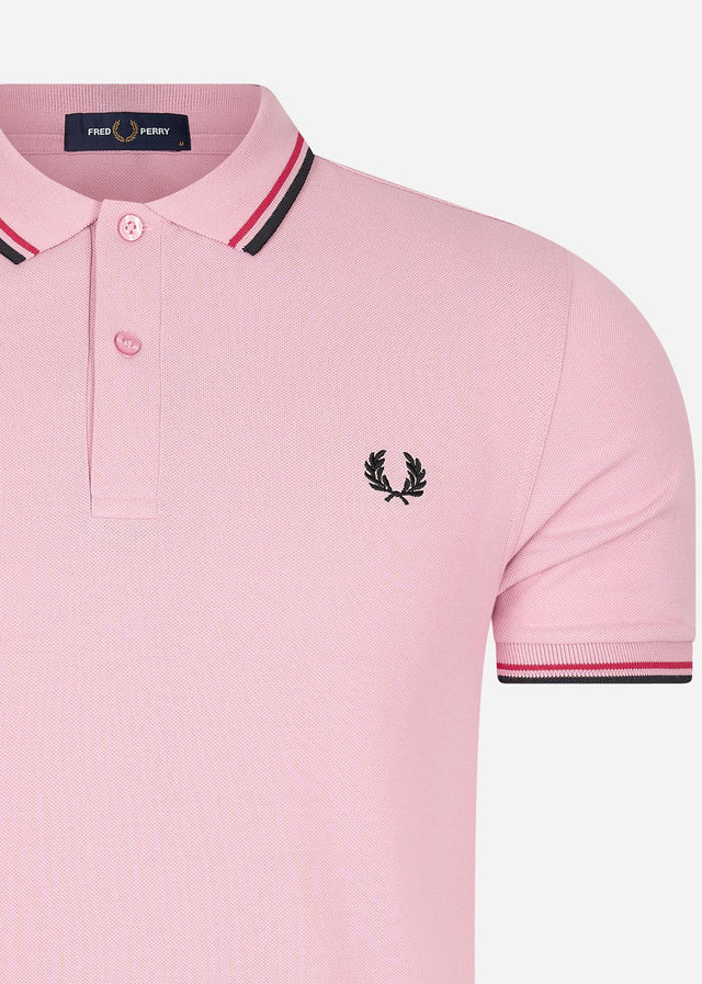Fred Perry Polos  Twin tipped fred perry shirt - chalky pink washed red black 