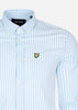 Lyle & Scott Overhemden  LS slim fit gingham shirt - light blue white 