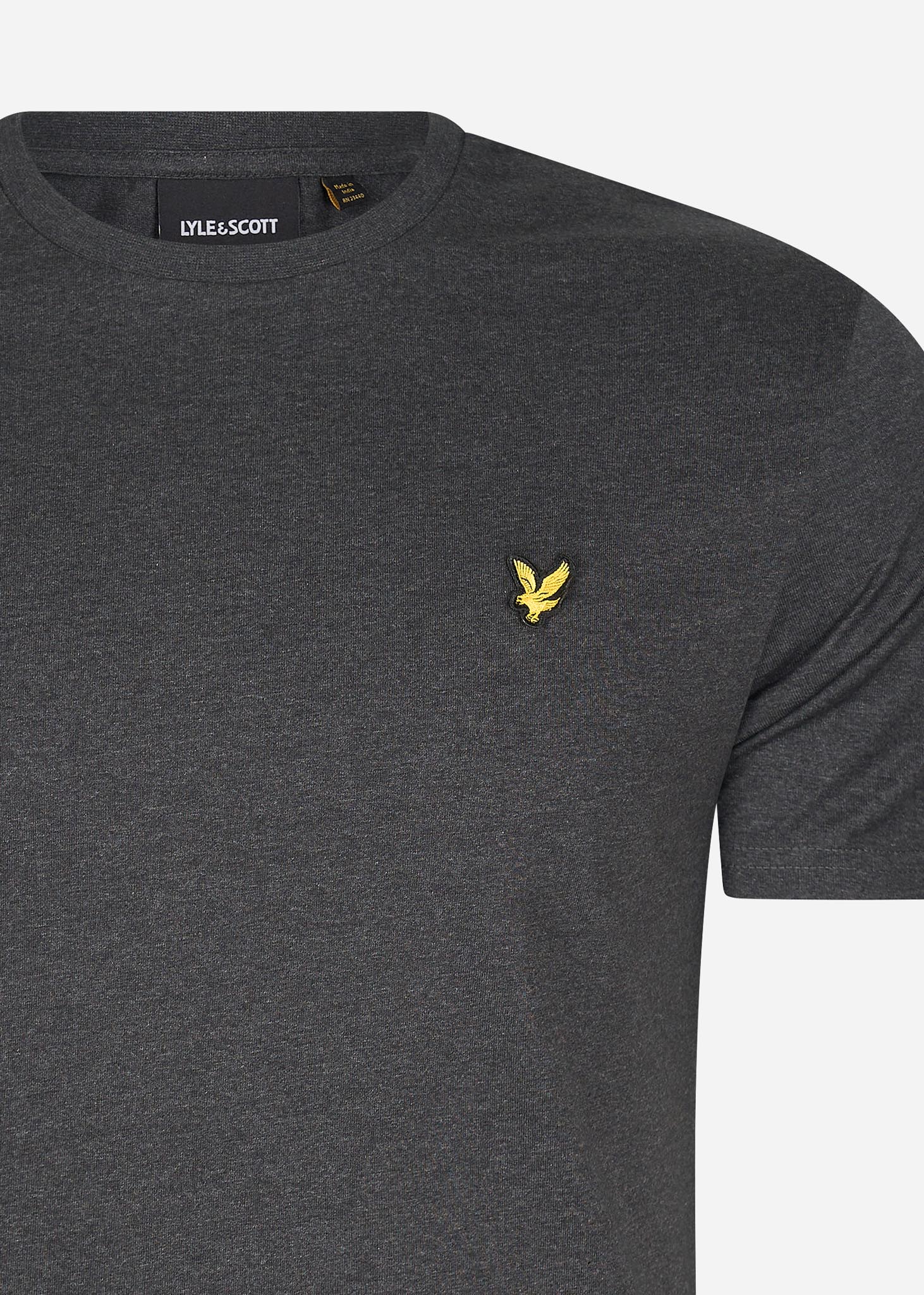 lyle and scott t-shirt charcoal marl donker grijs