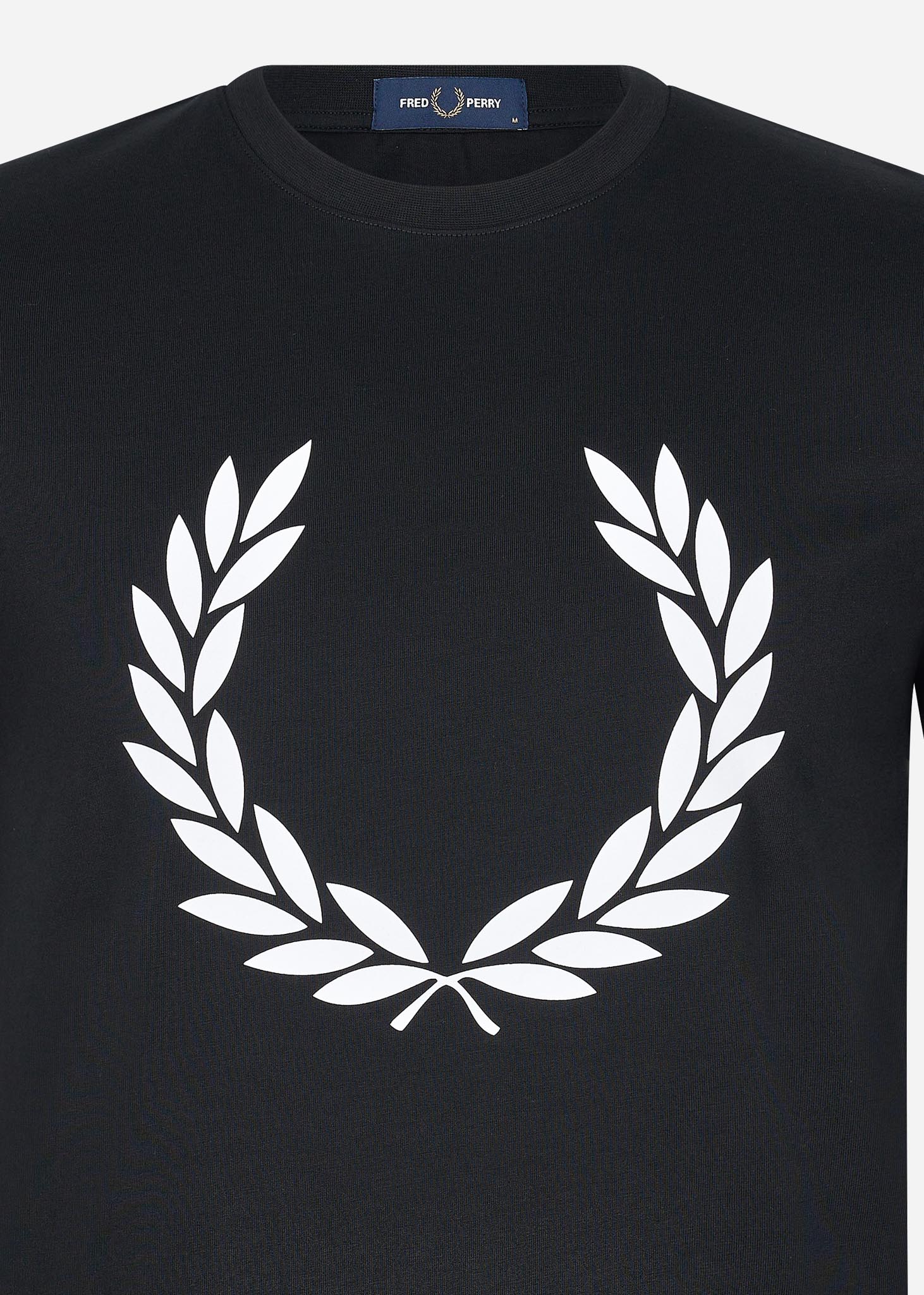 Fred Perry t-shirt with print black zwart