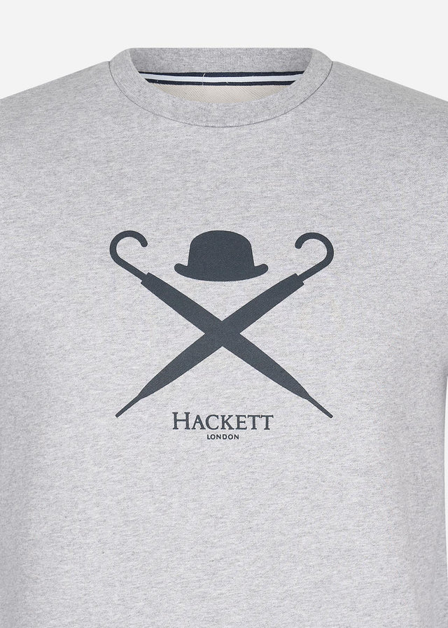 Hackett London Sweaters  Logo sweatshirt - light grey marl 