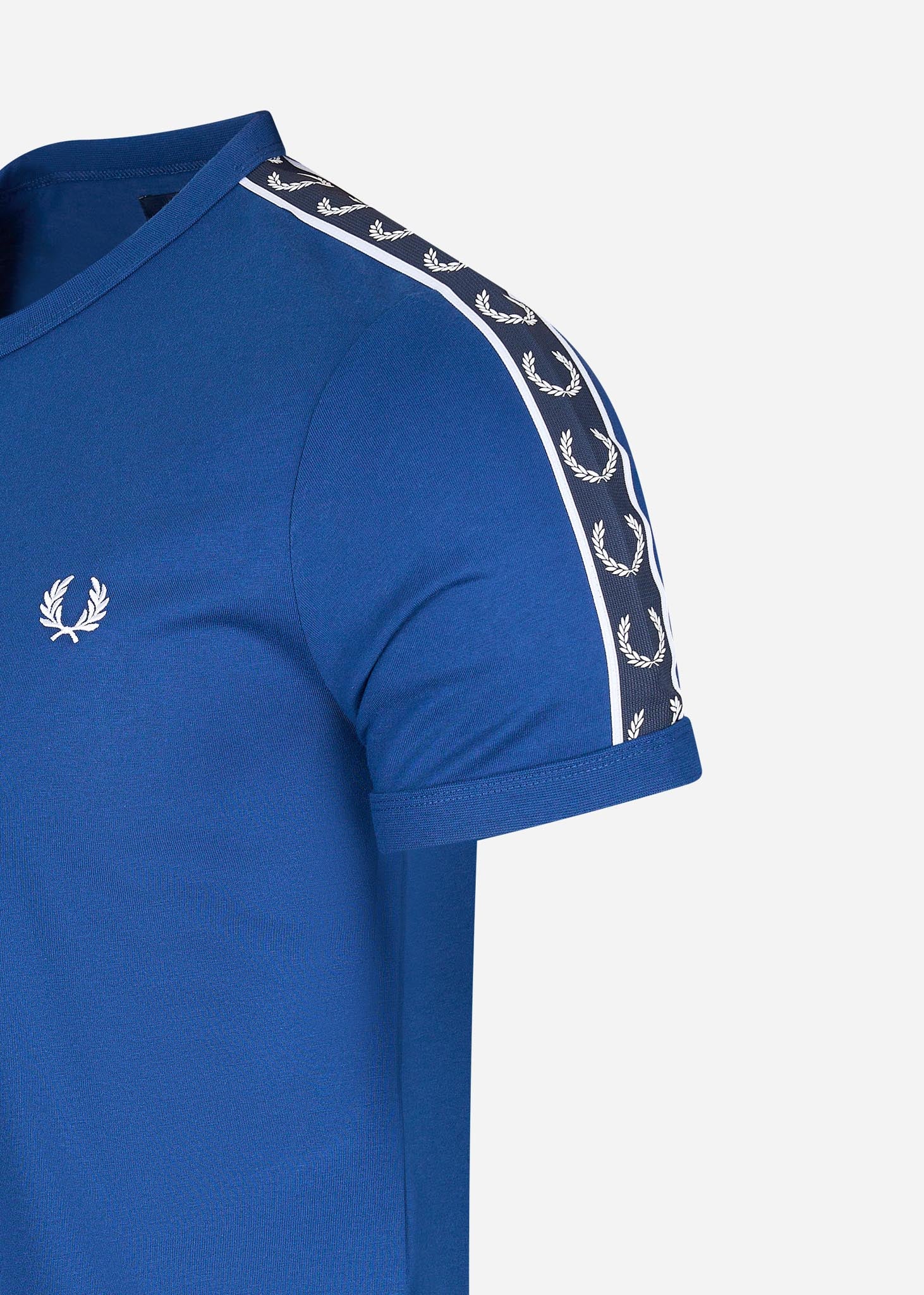 fred perry taped ringer t-shirt cobalt blauw blue