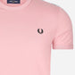 fred perry taped ringer t-shirt roze pink
