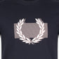 Colour block Laurel wreath t-shirt - navy