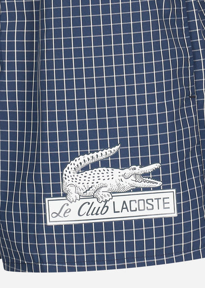 Lacoste Zwembroeken  Checkered swimming trunks - navy blue lapland 