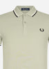 Fred Perry Polo's  Twin tipped fred perry shirt - seagrass snow white black 