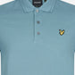 Crest tipped polo shirt - skipton blue