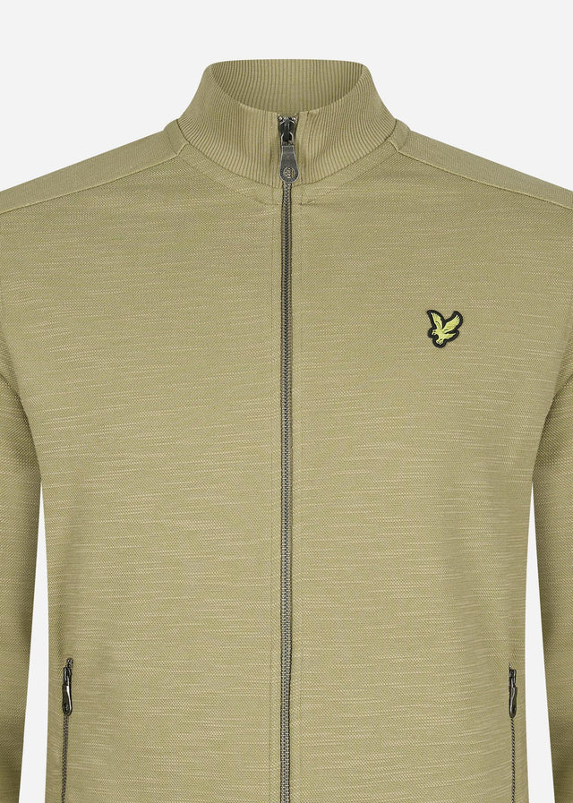 Lyle & Scott Cardigans  Slub track top - seaweed 