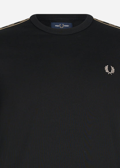 Fred Perry T-shirts  Contrast tape ringer t-shirt - black black 