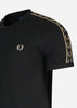 Fred Perry T-shirts  Contrast tape ringer t-shirt - black black 