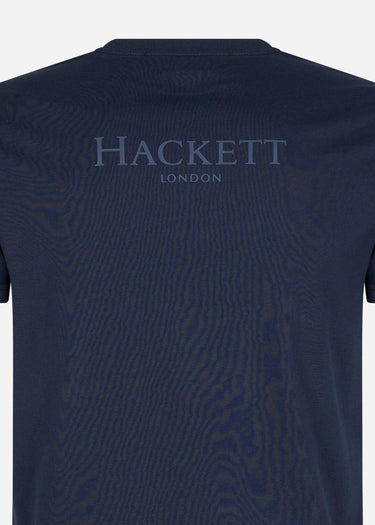 Hackett London T-shirts  Heritage logo tee - navy blazer 
