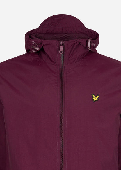 Lyle & Scott Jassen  Zip through hooded jacket - burgundy 