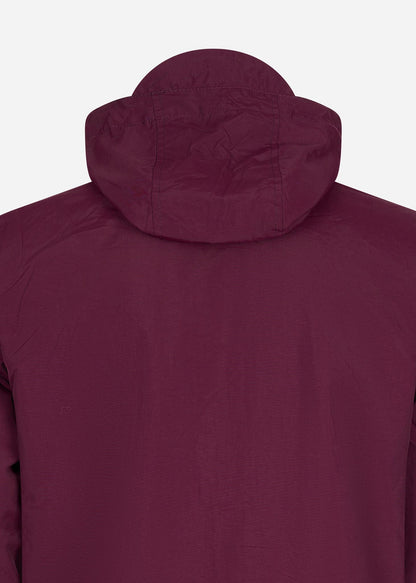 Lyle & Scott Jassen  Zip through hooded jacket - burgundy 