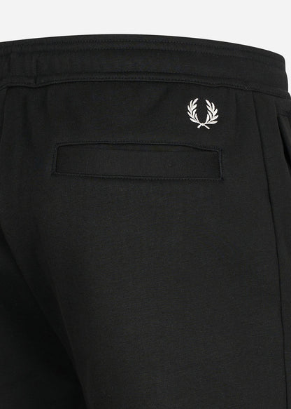 Fred Perry Korte Broeken  Embroidered sweat short - black 