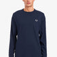 Fred Perry taped longsleeve tee carbon blue