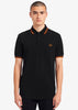 Fred Perry Polo's  Twin tipped polo - black rust 