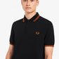 Fred Perry twin tipped polo black rust rust