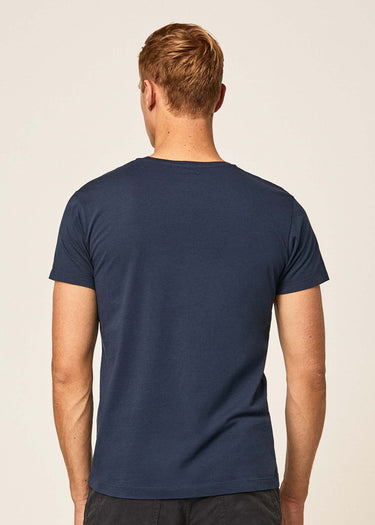 Hackett London T-shirts  Embroidered logo t-shirt - navy grey 