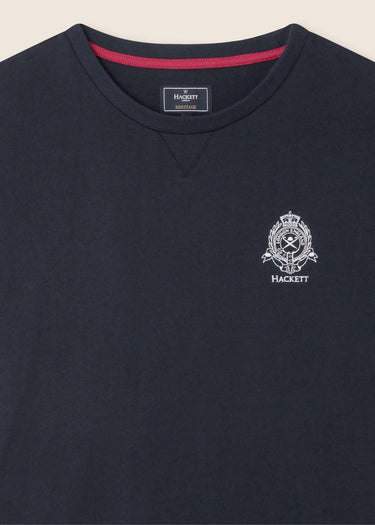 Hackett London T-shirts  Heritage logo tee - navy blazer 