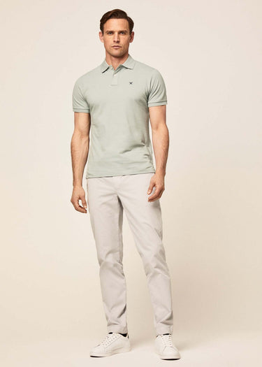 Hackett London Polo's  Cotton pique polo shirt - duck egg 