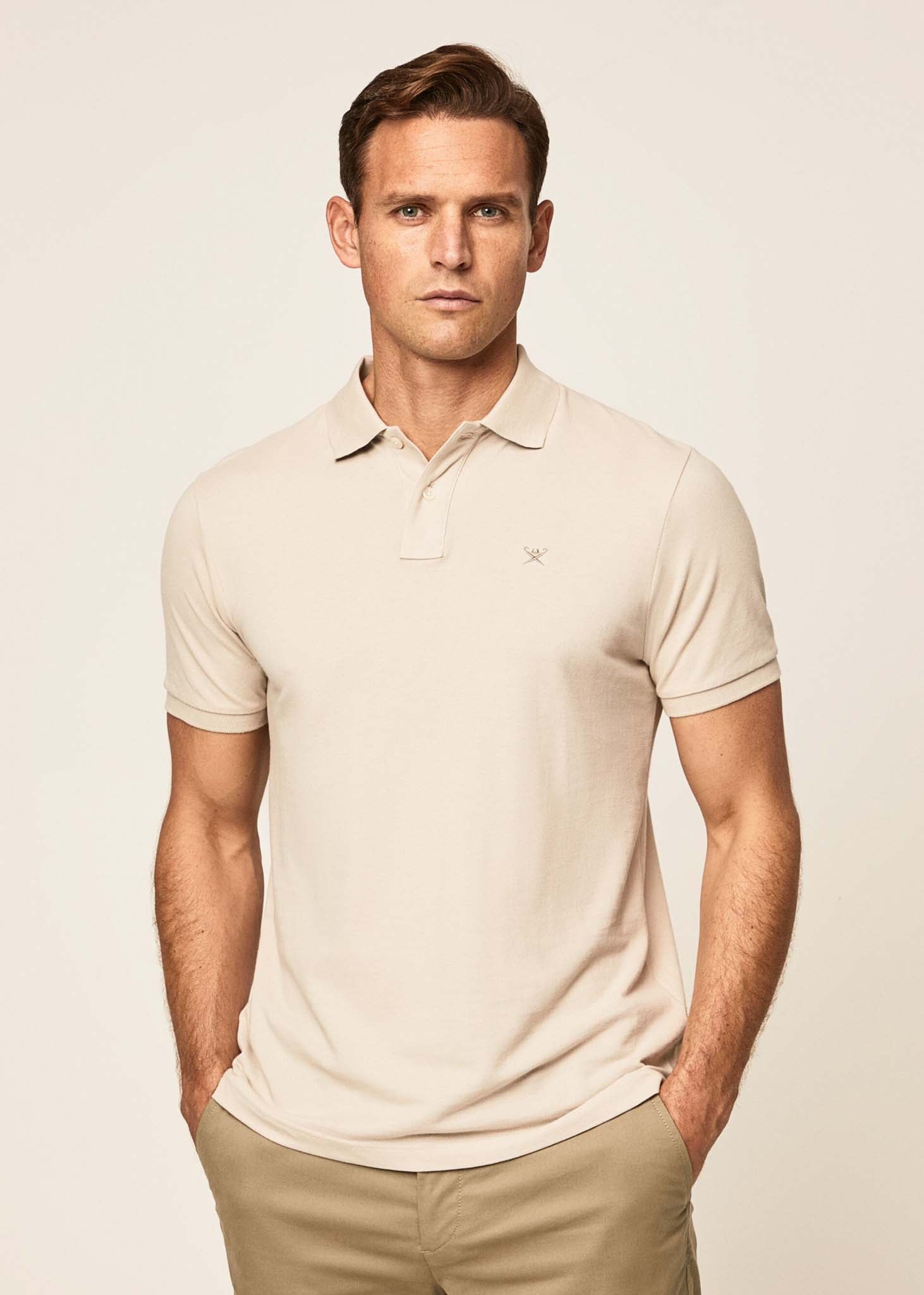 Hackett London Polo's  Cotton pique polo shirt - silver lining 
