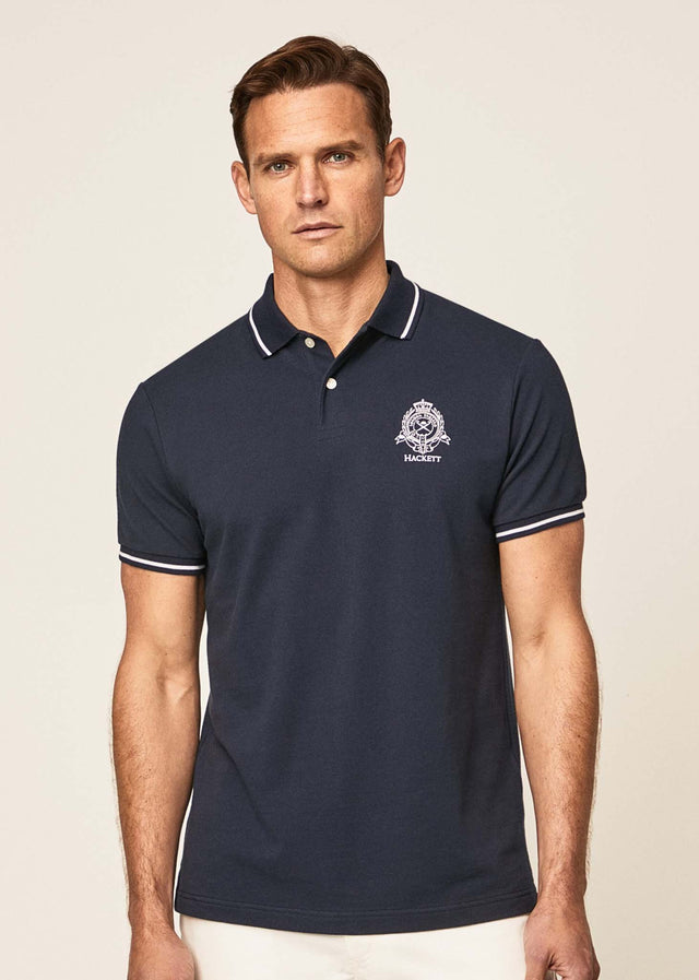 Hackett London Polos  Heritage logo polo - navy blazer 