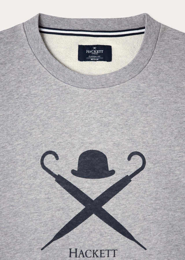 Hackett London Sweaters  Logo sweatshirt - light grey marl 